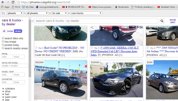 How to find cars on Craigslist to resell for good profit
