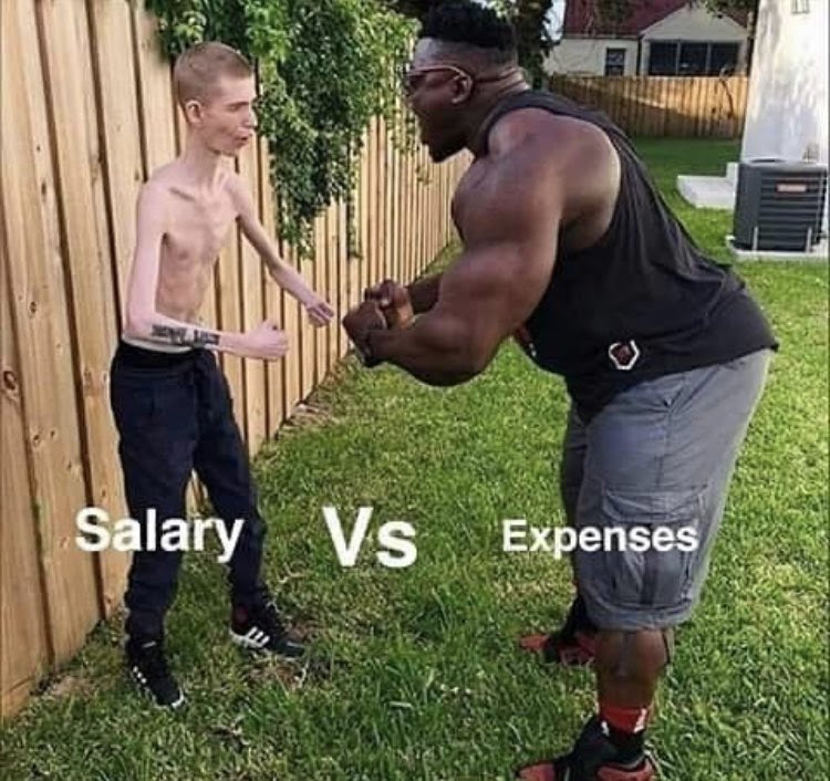 salary vs expenses