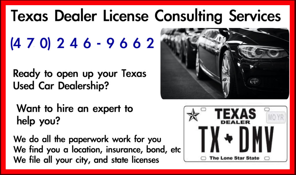 we set up Texas used car dealerships